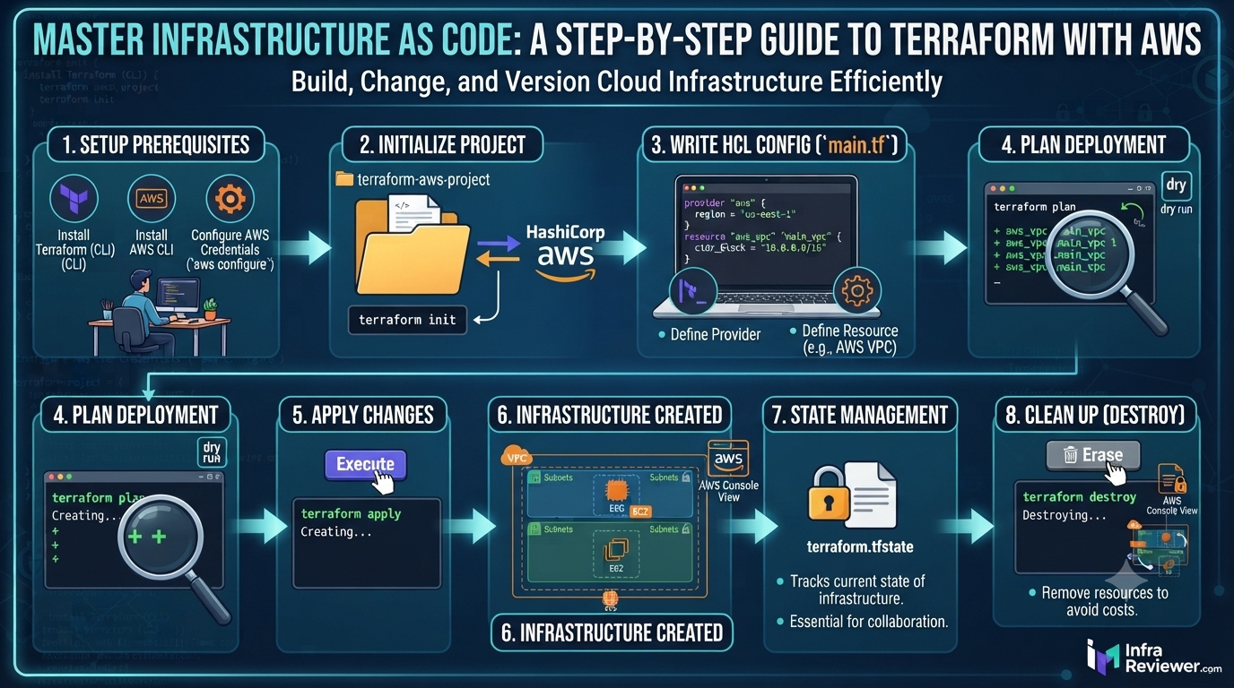 InfraReviewer.com - Master Infrastructure as Code: Step-by-Step Terraform with AWS Workflow and Architecture Guide