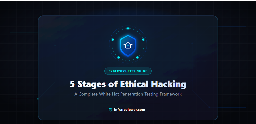 5 stages of ethical hacking and penetration testing featured banner infrareviewer