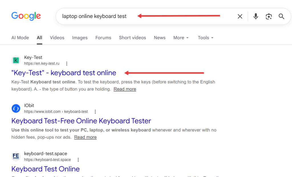 Searching online laptop keyboard hardware test tool - infrareviewer.com