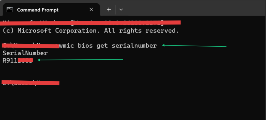 Verifying laptop serial number using command prompt by infrareviewer.com